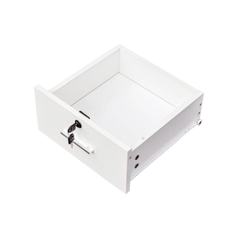 Locking Beauty Salon Storage Cabinet with Hair Dryer Holder and Stylist Equipment Drawer