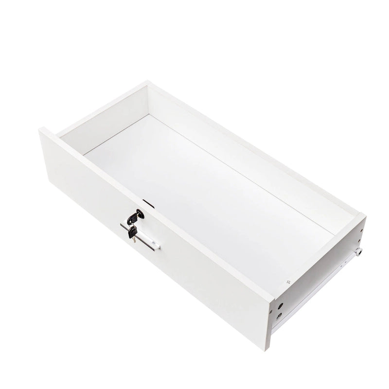 Locking Beauty Salon Storage Cabinet with Hair Dryer Holder and Stylist Equipment Drawer