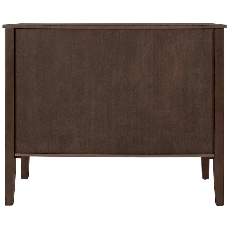 Sideboard mit verstellbarem Einlegeboden, 3 Retro-Metallgriffen und 4 Beinen aus Kiefernholz