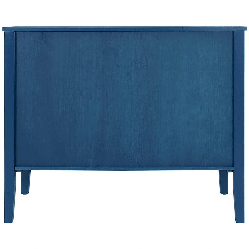 Sideboard mit verstellbarem Einlegeboden, 3 Retro-Metallgriffen und 4 Beinen aus Kiefernholz