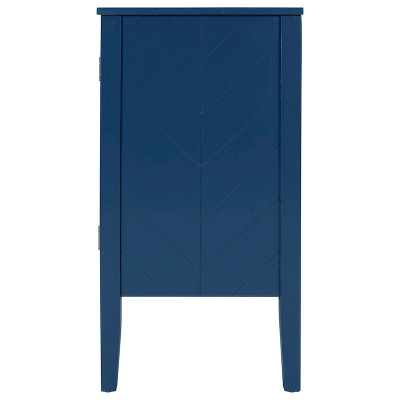Sideboard mit verstellbarem Einlegeboden, 3 Retro-Metallgriffen und 4 Beinen aus Kiefernholz