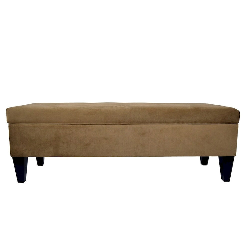 10 Button Tufted Long Storage Bench Ottoman