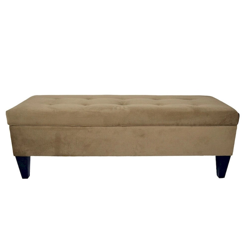 10 Button Tufted Long Storage Bench Ottoman