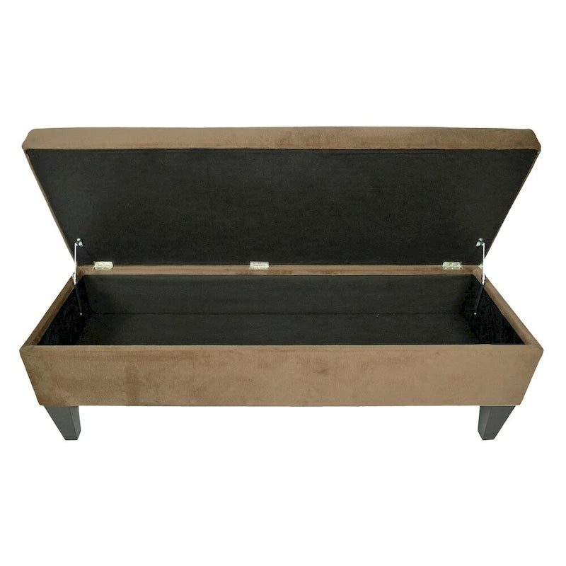 10 Button Tufted Long Storage Bench Ottoman