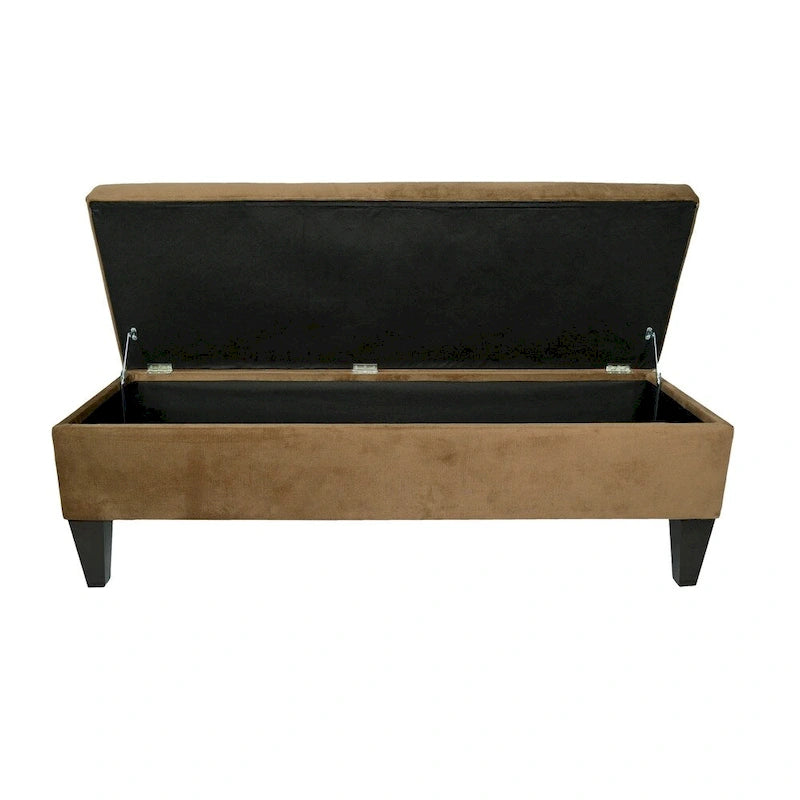 10 Button Tufted Long Storage Bench Ottoman