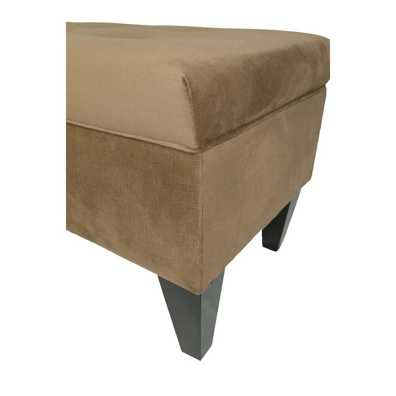 10 Button Tufted Long Storage Bench Ottoman