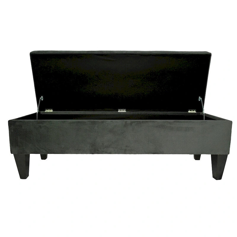 10 Button Tufted Long Storage Bench Ottoman