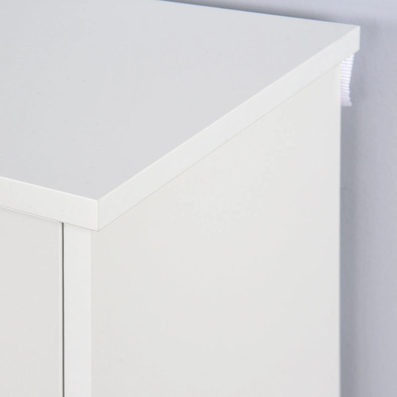 Houten schoenenkast voor de hal, witte schoenenopbergkast