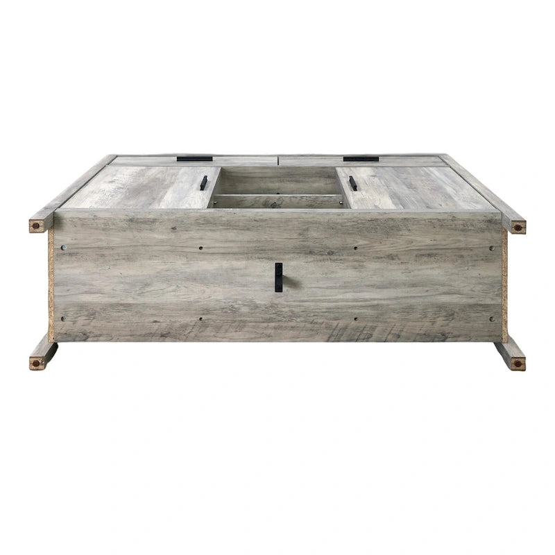 47W Sideboard-Aufbewahrungsschrank, Esszimmer-Anrichte mit zwei Schränken, zwei Schubladen und zwei offenen Regalen