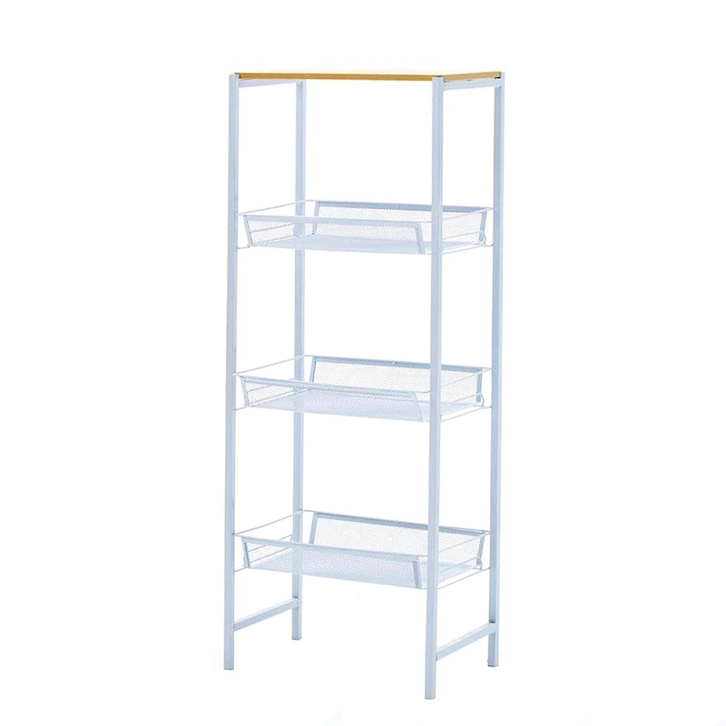 3-Tier Storage Shelves, Mesh Trays and Metal Frame