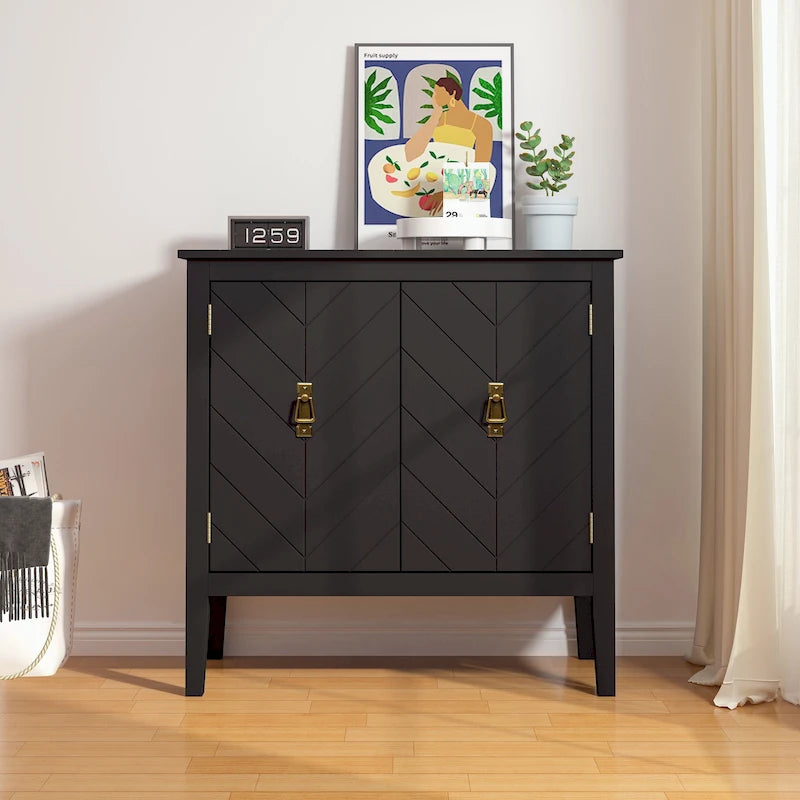 2 Door Wooden Sideboard Cabinet