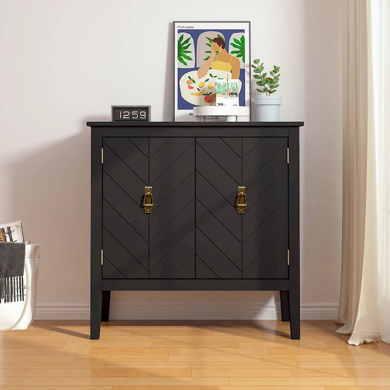 2 Door Wooden Sideboard Cabinet