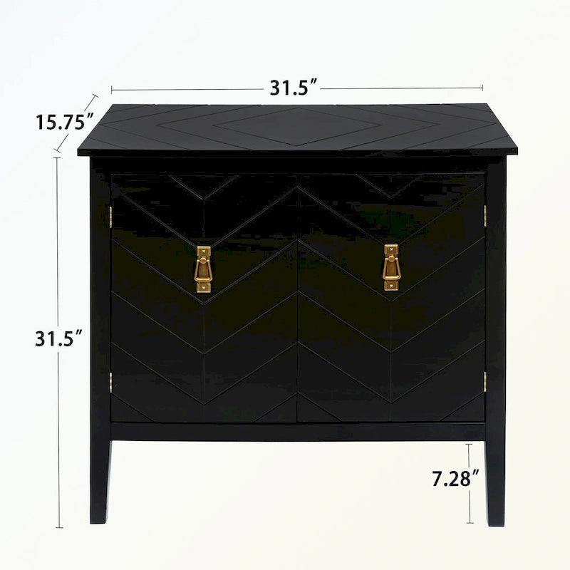 2 Door Wooden Sideboard Cabinet