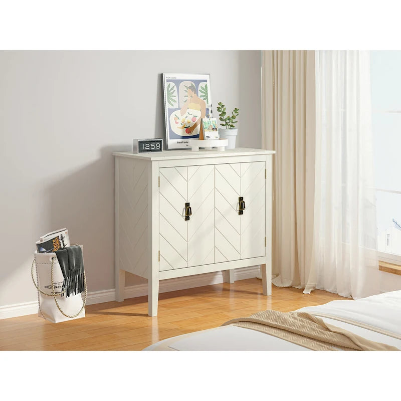 2 Door Wooden Sideboard Cabinet