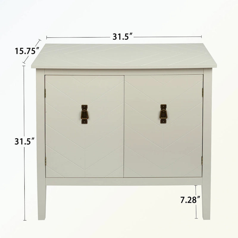 2 Door Wooden Sideboard Cabinet