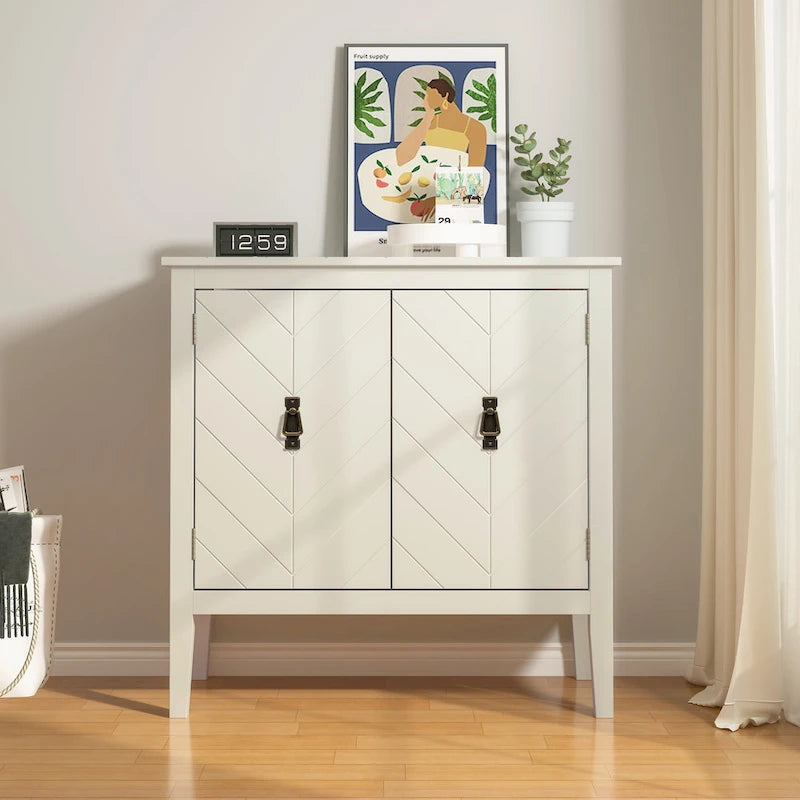 2 Door Wooden Sideboard Cabinet