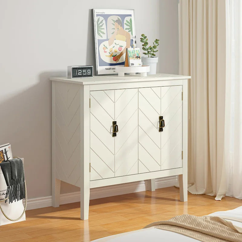 2 Door Wooden Sideboard Cabinet
