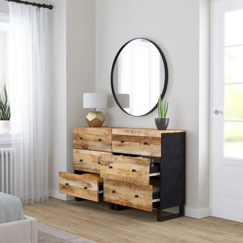 Aufbewahrungsschrank als dekoratives Sideboard und Konsolenschrank mit Schubladen