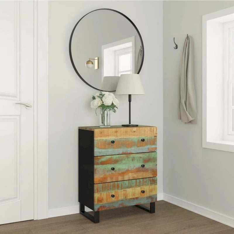 Aufbewahrungsschrank als dekoratives Sideboard und Konsolenschrank mit Schubladen