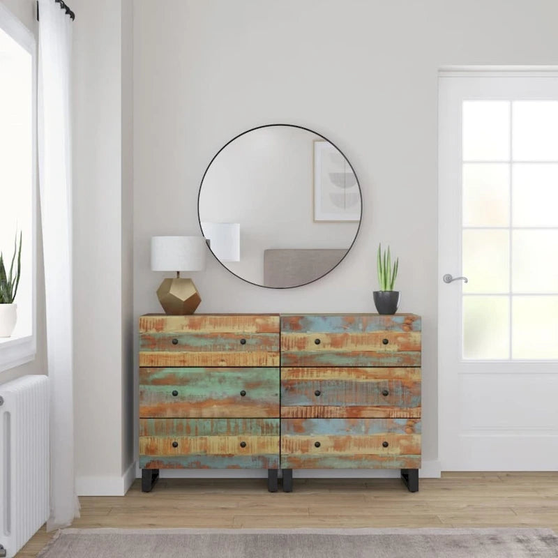 Aufbewahrungsschrank als dekoratives Sideboard und Konsolenschrank mit Schubladen