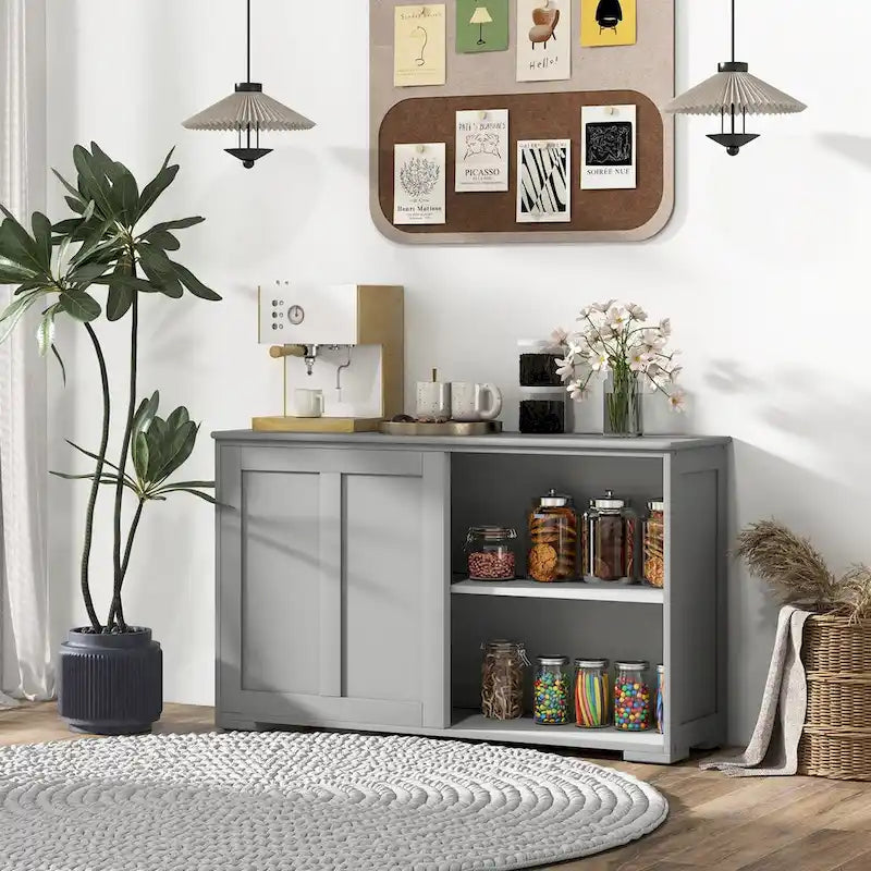 Buffet de cuisine empilable antique avec étagère réglable en hauteur - 42 x 13 x 24.5 (L x W x H)