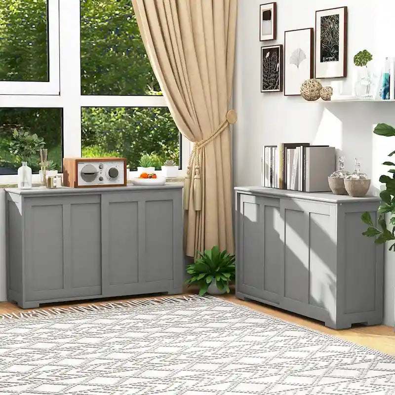 Buffet de cuisine empilable antique avec étagère réglable en hauteur - 42 x 13 x 24.5 (L x W x H)
