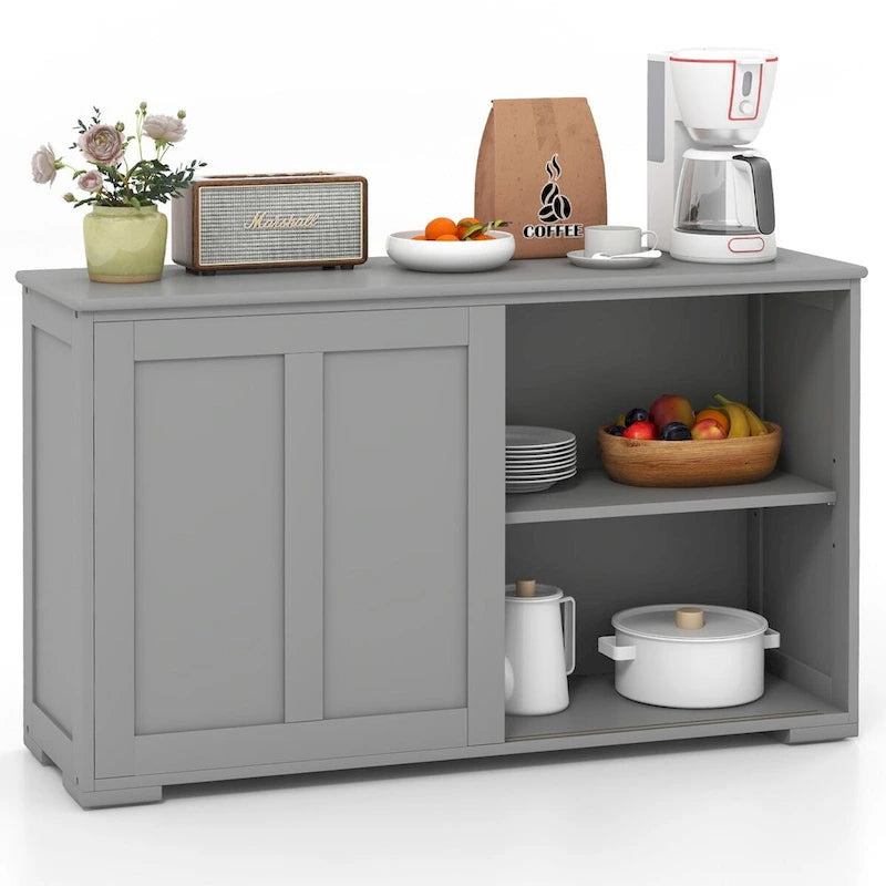 Credenza da cucina impilabile in stile antico con ripiano regolabile in altezza - 42 x 13 x 24.5 (L x W x H)