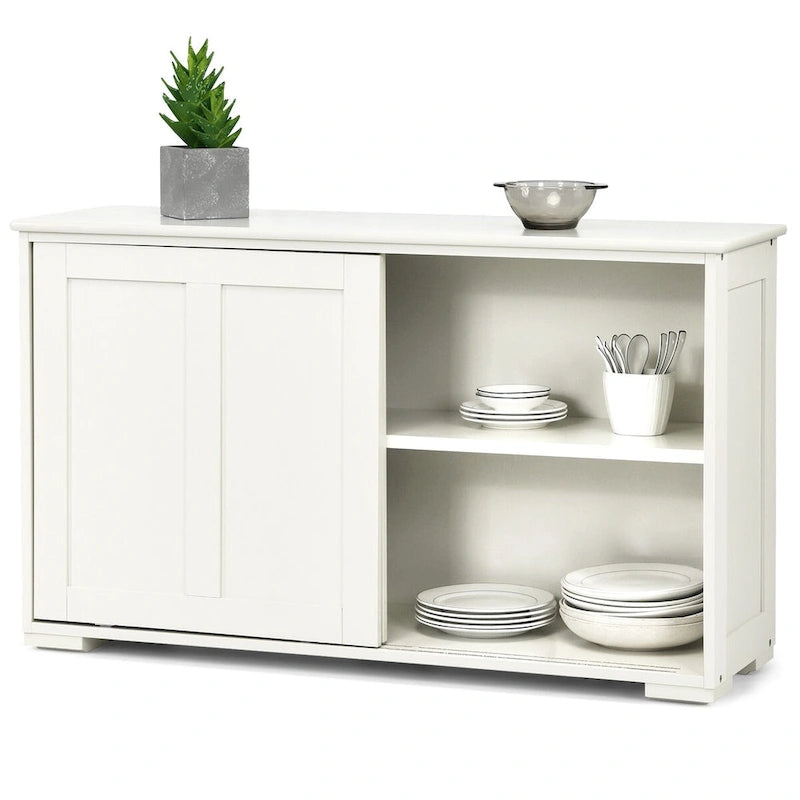 Credenza da cucina impilabile in stile antico con ripiano regolabile in altezza - 42 x 13 x 24.5 (L x W x H)
