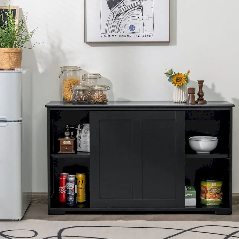 Credenza da cucina impilabile in stile antico con ripiano regolabile in altezza - 42 x 13 x 24.5 (L x W x H)