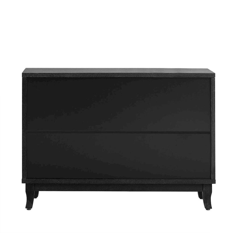 Buffet avec portes en verre, meuble de rangement miroir à 3 portes