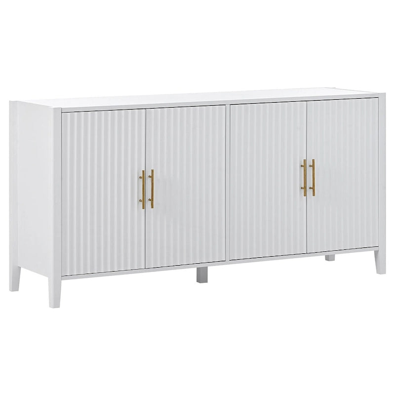Dekorativer Aufbewahrungsschrank als Sideboard aus Holz mit Metallgriffen
