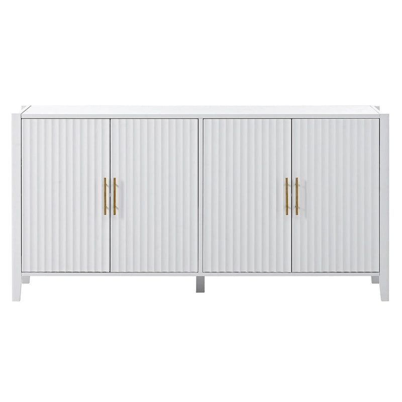 Dekorativer Aufbewahrungsschrank als Sideboard aus Holz mit Metallgriffen