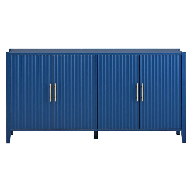 Dekorativer Aufbewahrungsschrank als Sideboard aus Holz mit Metallgriffen