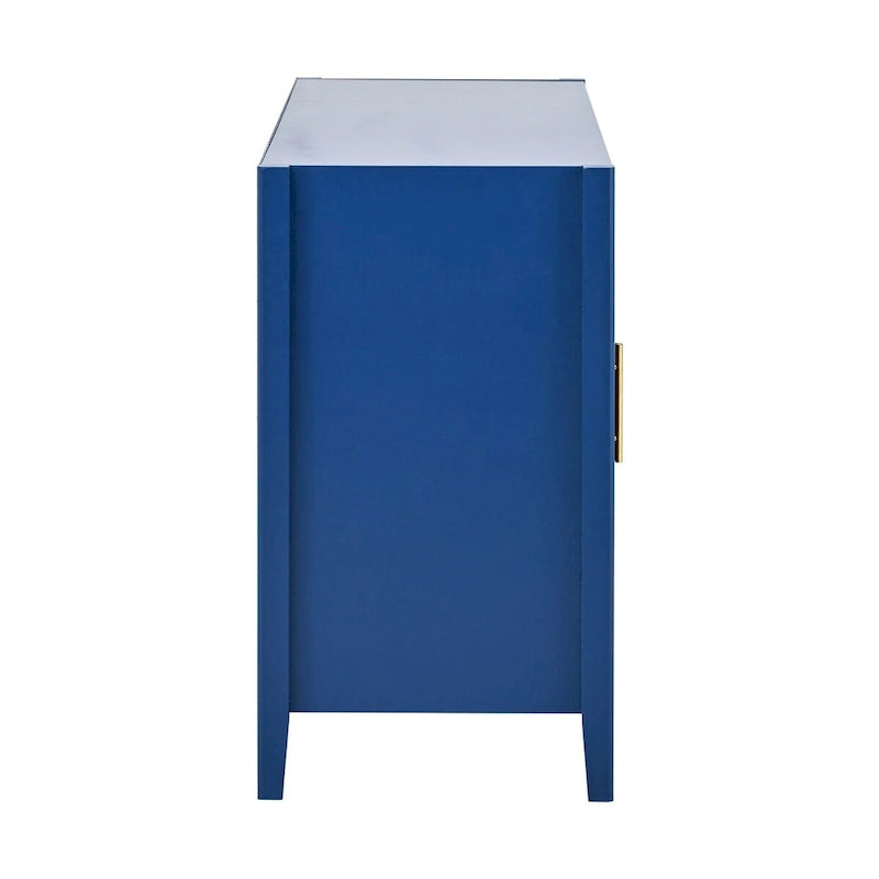 Dekorativer Aufbewahrungsschrank als Sideboard aus Holz mit Metallgriffen