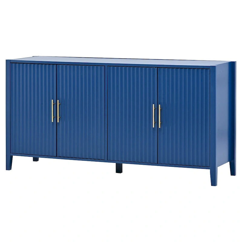 Dekorativer Aufbewahrungsschrank als Sideboard aus Holz mit Metallgriffen