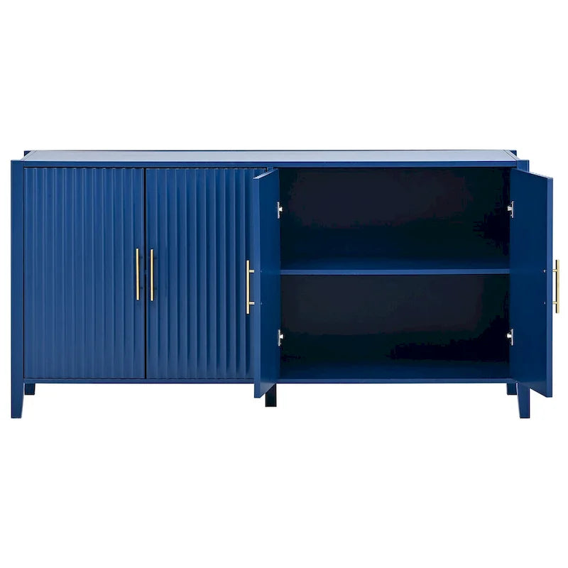 Dekorativer Aufbewahrungsschrank als Sideboard aus Holz mit Metallgriffen