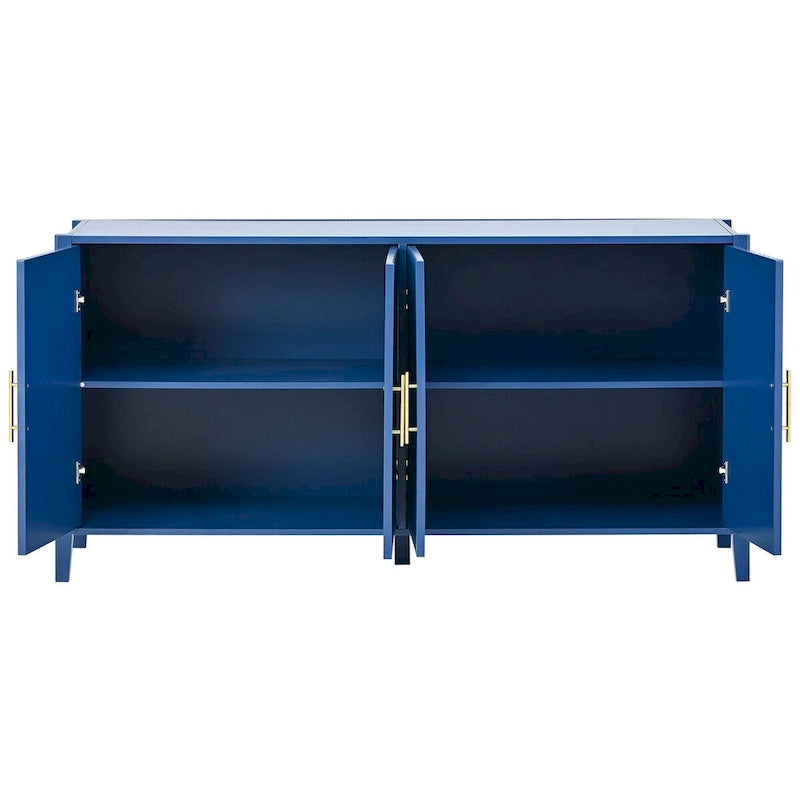 Dekorativer Aufbewahrungsschrank als Sideboard aus Holz mit Metallgriffen