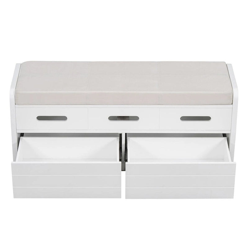 Rustic Storage Bench with Drawers and Hidden Storage