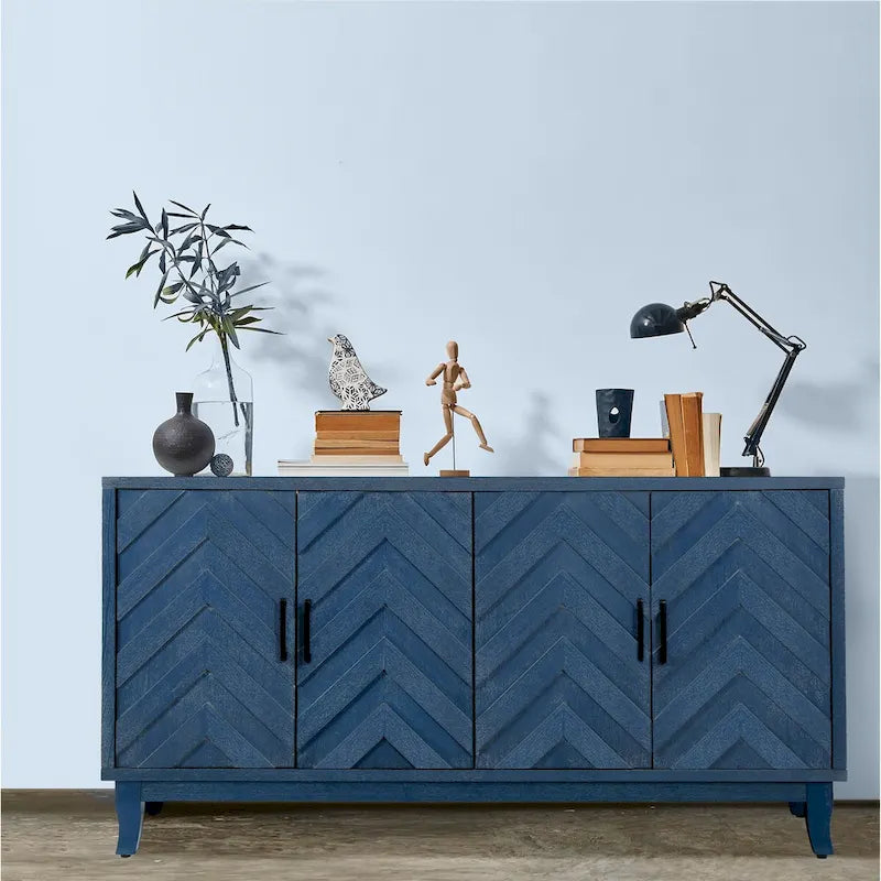 Meuble de rangement d'appoint en bois à 4 portes