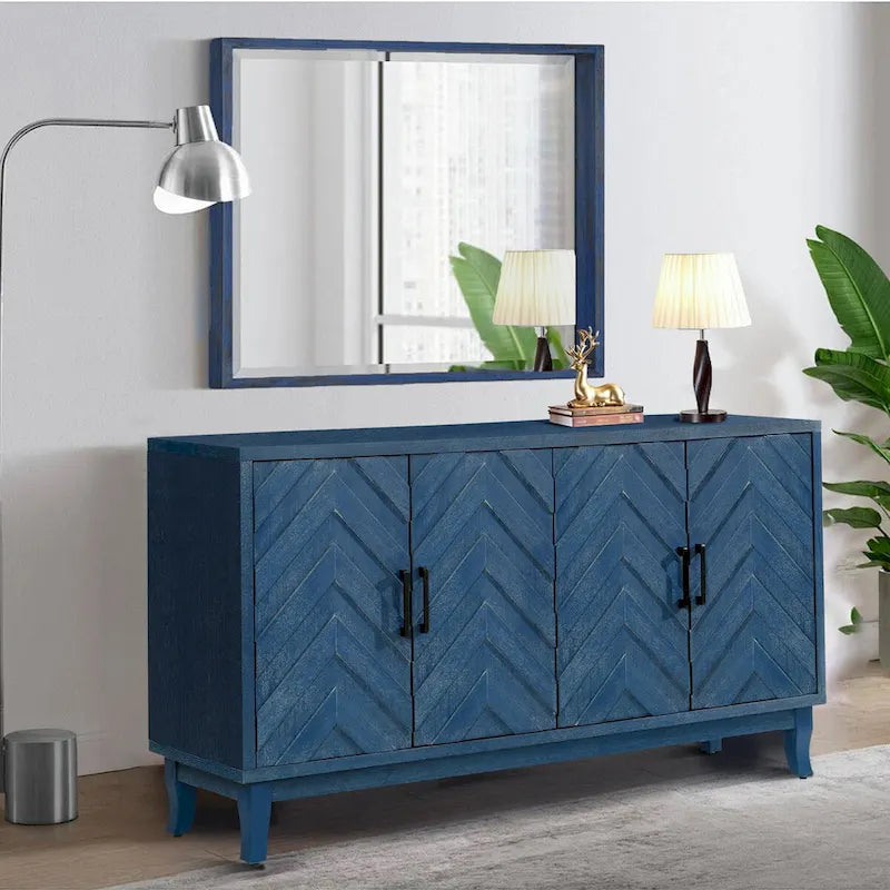 Meuble de rangement d'appoint en bois à 4 portes