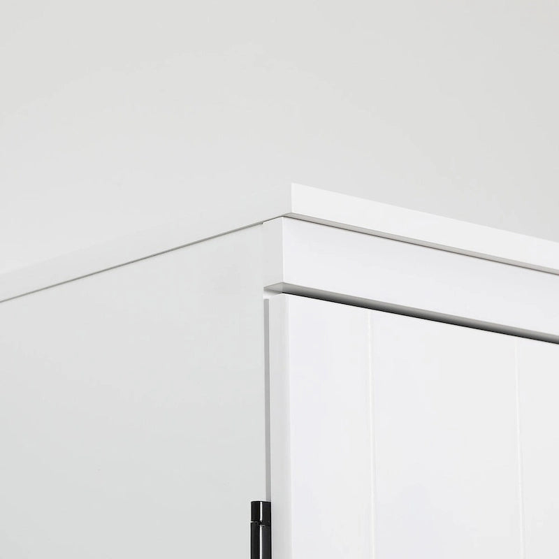 Dispensa da cucina alta 70, mobile contenitore indipendente, scaffalatura a 6 ripiani con 2 ripiani regolabili e 4 ante, grigia