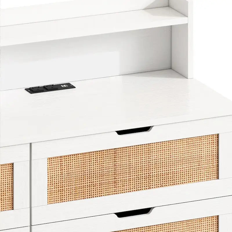 Armoire de rangement en rotin de 43.31L à 6 tiroirs