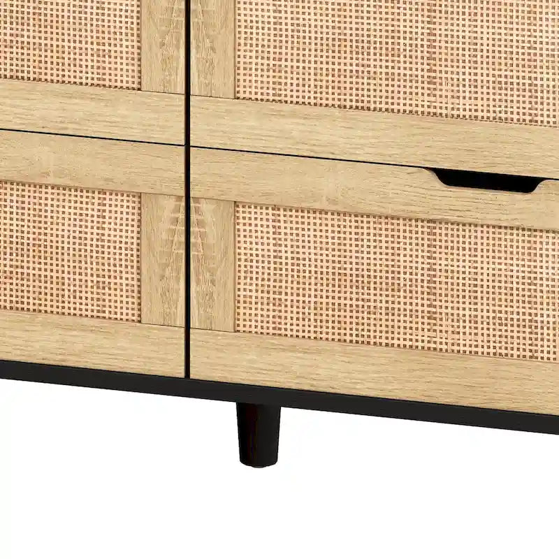 Armoire de rangement en rotin de 43.31L à 6 tiroirs