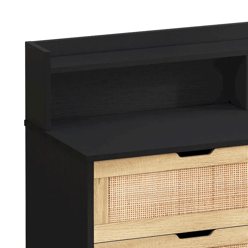 Armoire de rangement en rotin de 43.31L à 6 tiroirs