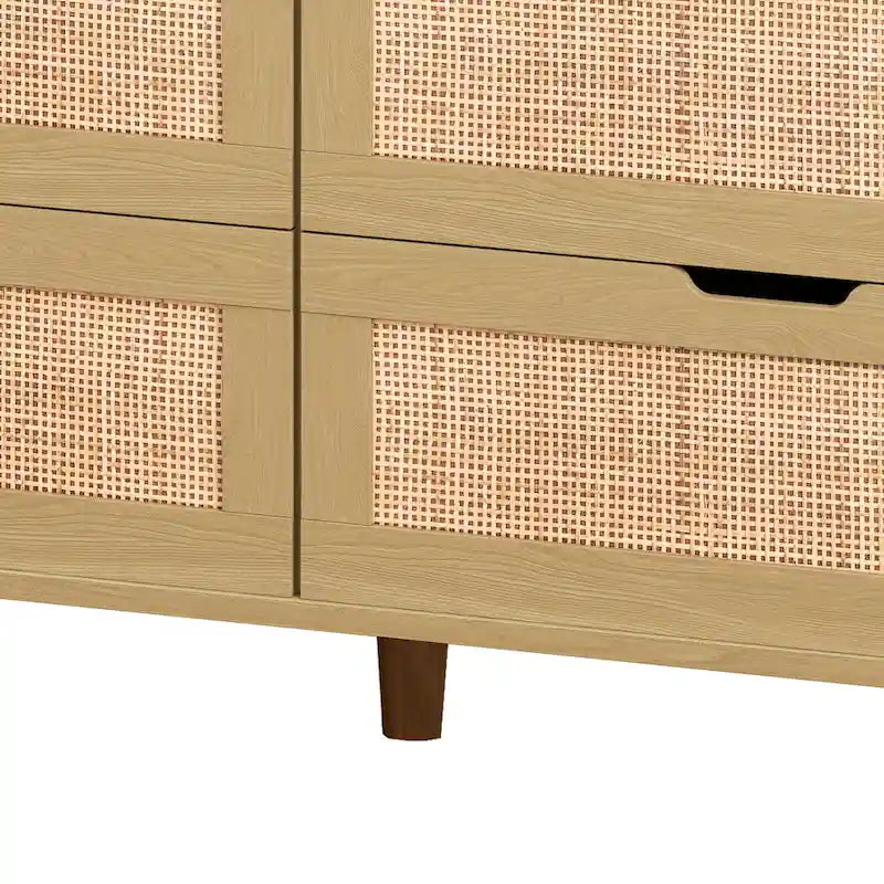 Armoire de rangement en rotin de 43.31L à 6 tiroirs