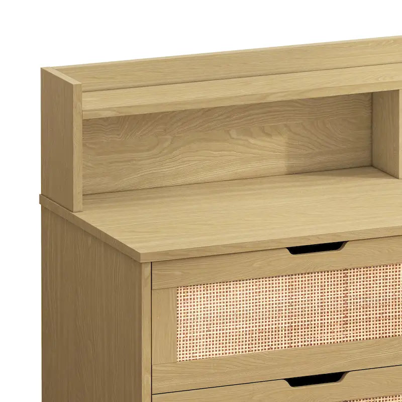Armoire de rangement en rotin de 43.31L à 6 tiroirs