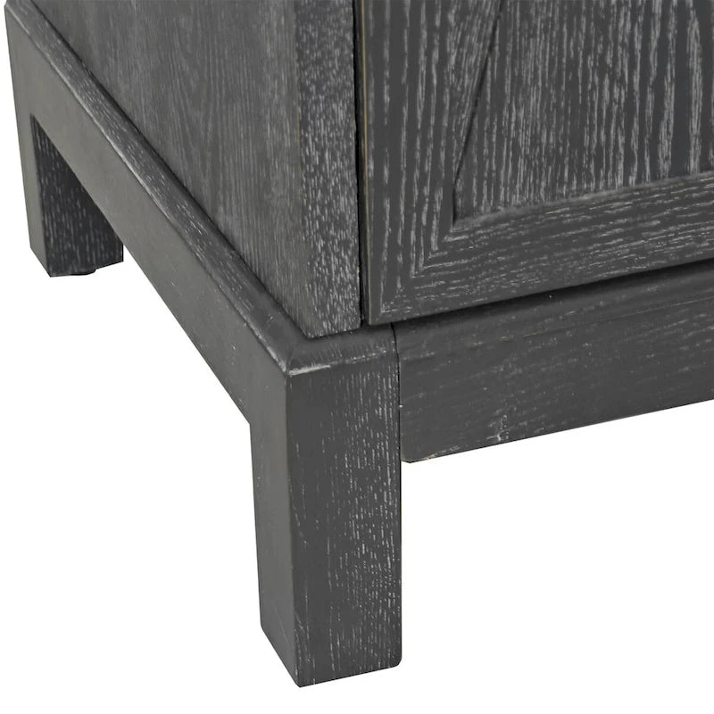 Modern 4-Door Cabinet Sideboard Buffet with Mirrored Decorative Doors