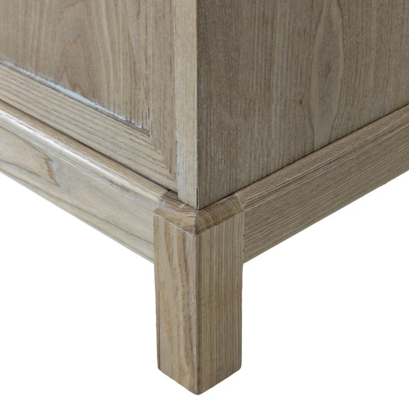 Modern 4-Door Cabinet Sideboard Buffet with Mirrored Decorative Doors