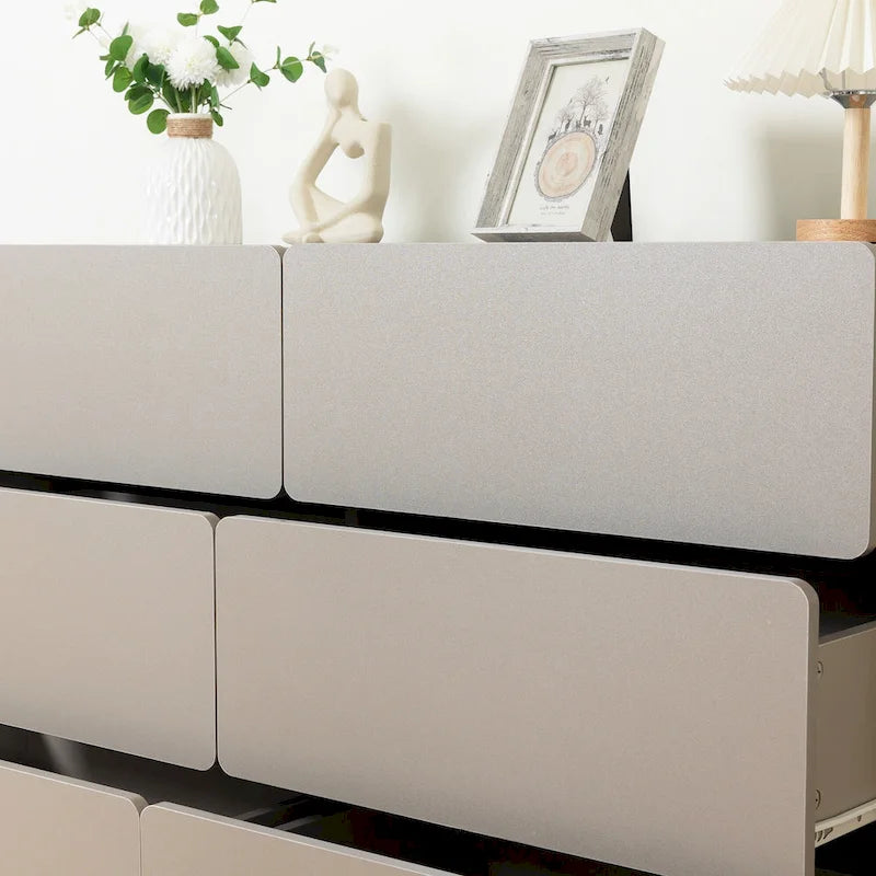 Bar Cabinet with Six Drawers and Sturdy Scratch Resistant Finish