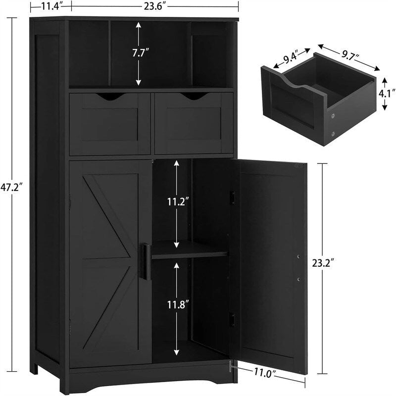 Unterschrank mit 2 Türen und 2 Schubladen - 11.4D x 23.6W x 42.7H